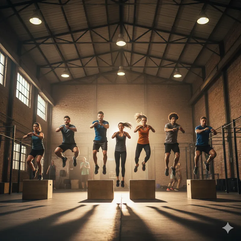 Sessão de treino em grupo